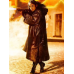 Ballerina Ana de Armas Hooded Leather Coat Ballerina Ana de Armas Hooded Leather Coat